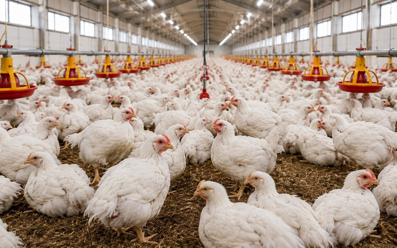 Inside our poultry farm in Hwange, where the broilers are grown out to full size